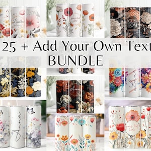 Puede incluir: Un paquete de más de 25 diseños de vasos personalizables con motivos florales en varios colores, incluidos rojo, rosa, azul, amarillo y verde. Los vasos son perfectos para agregar tu propio texto, nombres o diseños.