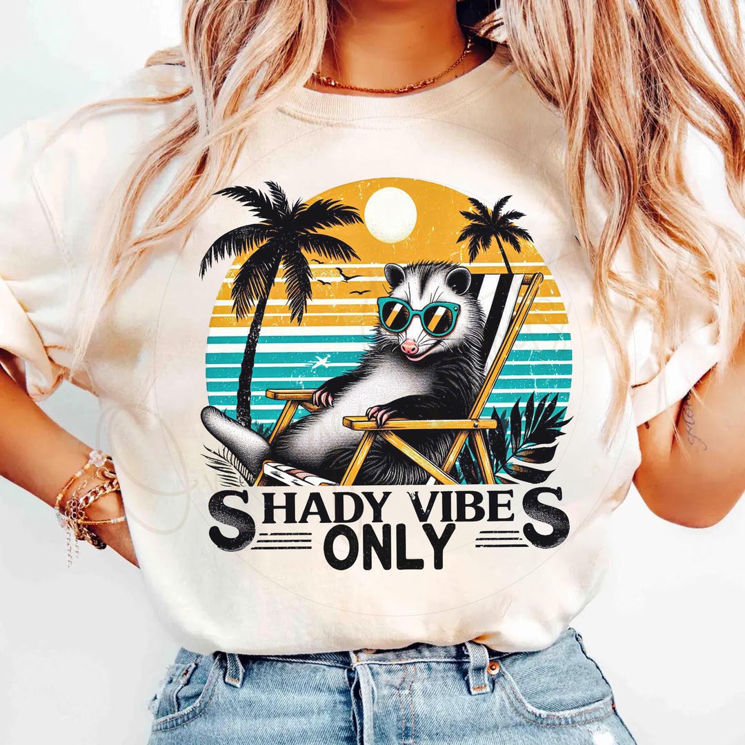 Shady Raccoon Shady Vibes Only PNG, Retro Funny Raccoon Summer Png, Vintage Summer ...