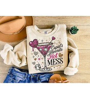 Cupid’s Hot Mess PNG, Glitter Valentine Martini Png, Valentine Drink T Shirt Png, Alcohol Valentine png, Glitter Heart png Digital Download1
