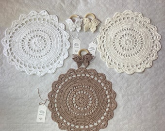 Crochet under plate, placemat, napkin holder, table mat, dining room decoration, any color, table decoration, handmade
