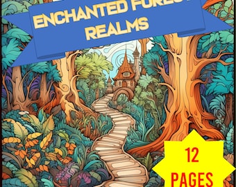 Libro para colorear de los Reinos del Bosque Encantado: Libro para colorear de fantasía - Intrincadas ilustraciones para adultos de bosques encantados y escenas místicas