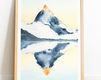 マッターホルン・ツェルマットのプリント、スイスの絵画、スイス