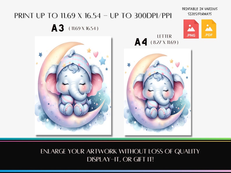 35 Cute Animals Coloring Book | Sleeping Over the Moon | Grayscale ...