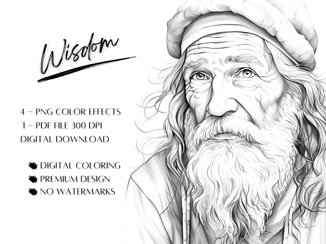 4 Color Effects | Coloring Pages | Adult Coloring | Digital Download ...