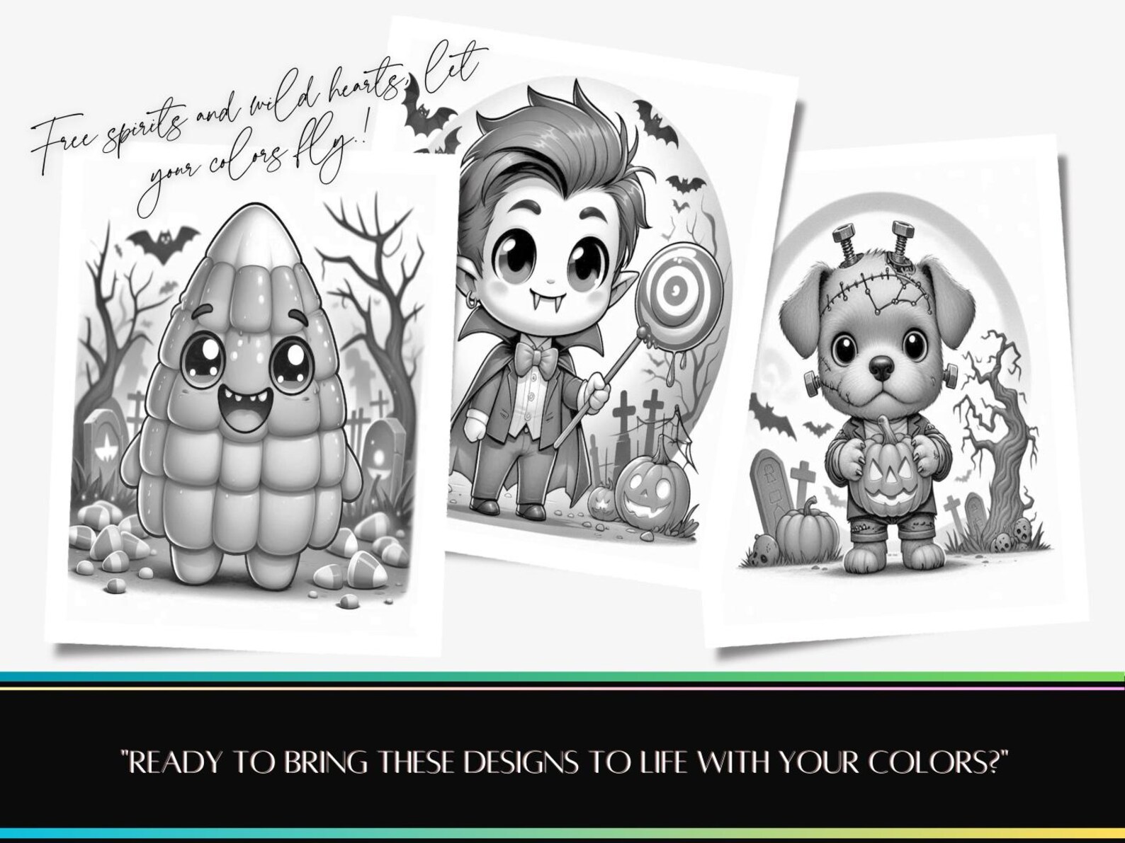 26 Boo Buddies Coloring Page Set | Coloring Book, Adults, Instant ...
