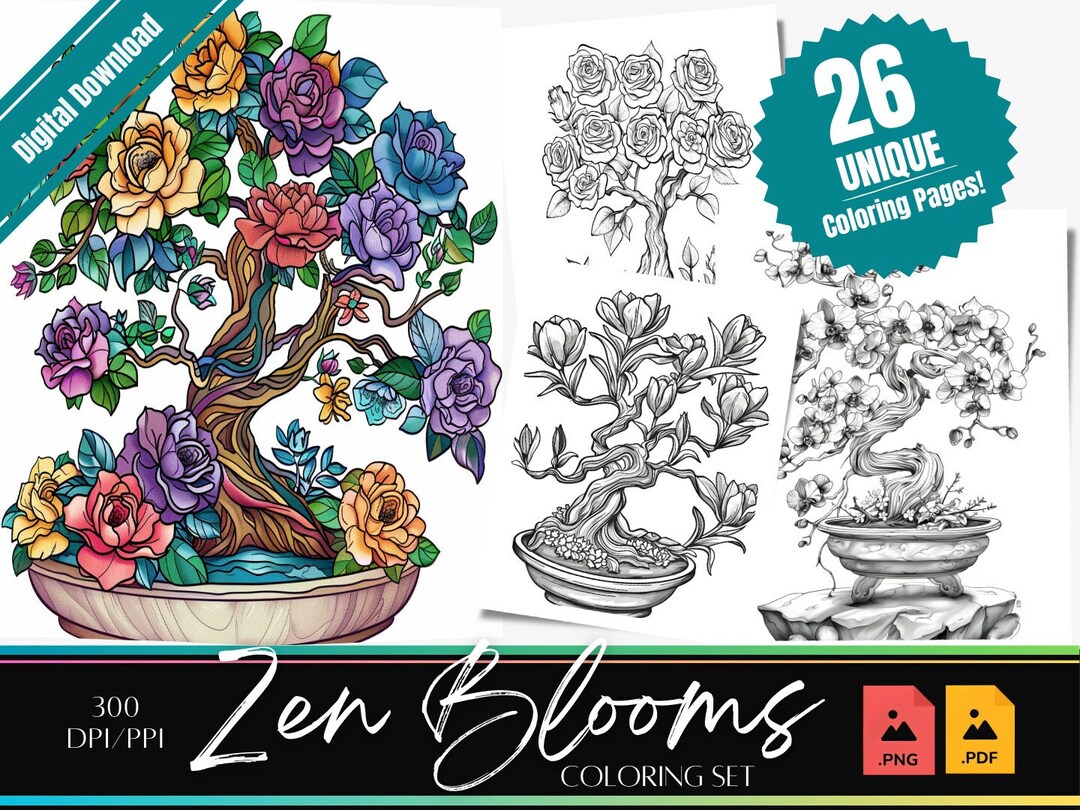 26 Spring Adult Coloring Pages | Colouring Pages, Digital Downloads ...