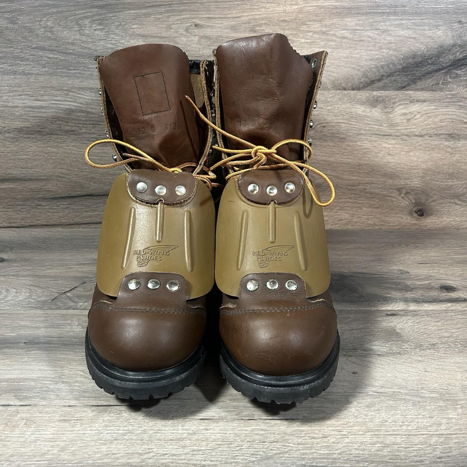 Red Wing Boots Brown Leather ANSI Z41 PT99 MI/75 C/75 EH 