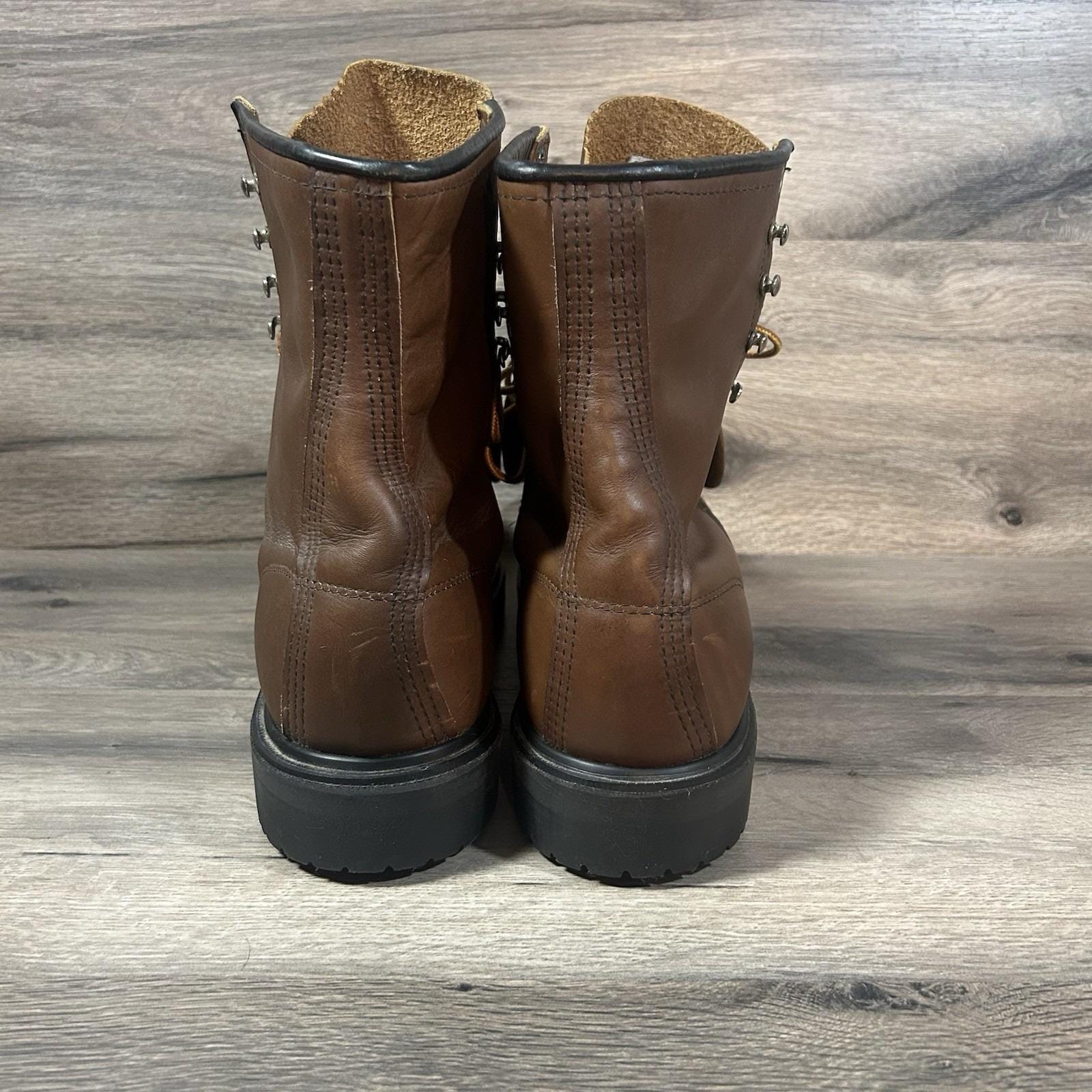 Mens Red‎ Wing ANSI Z41 PT99 MI/75 C/75 EH Brown Leather BOOTS  Size 11 D VG Red Wing Boots Brown Leather ANSI Z41 PT99 MI/75 C/75 EH  main image 3