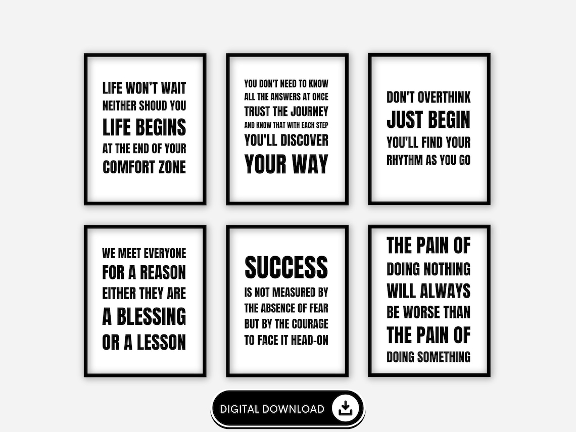 Motivational Quote Wall Art, Printable Motivational Wall Art, Motivational Poster, Inspirational ...