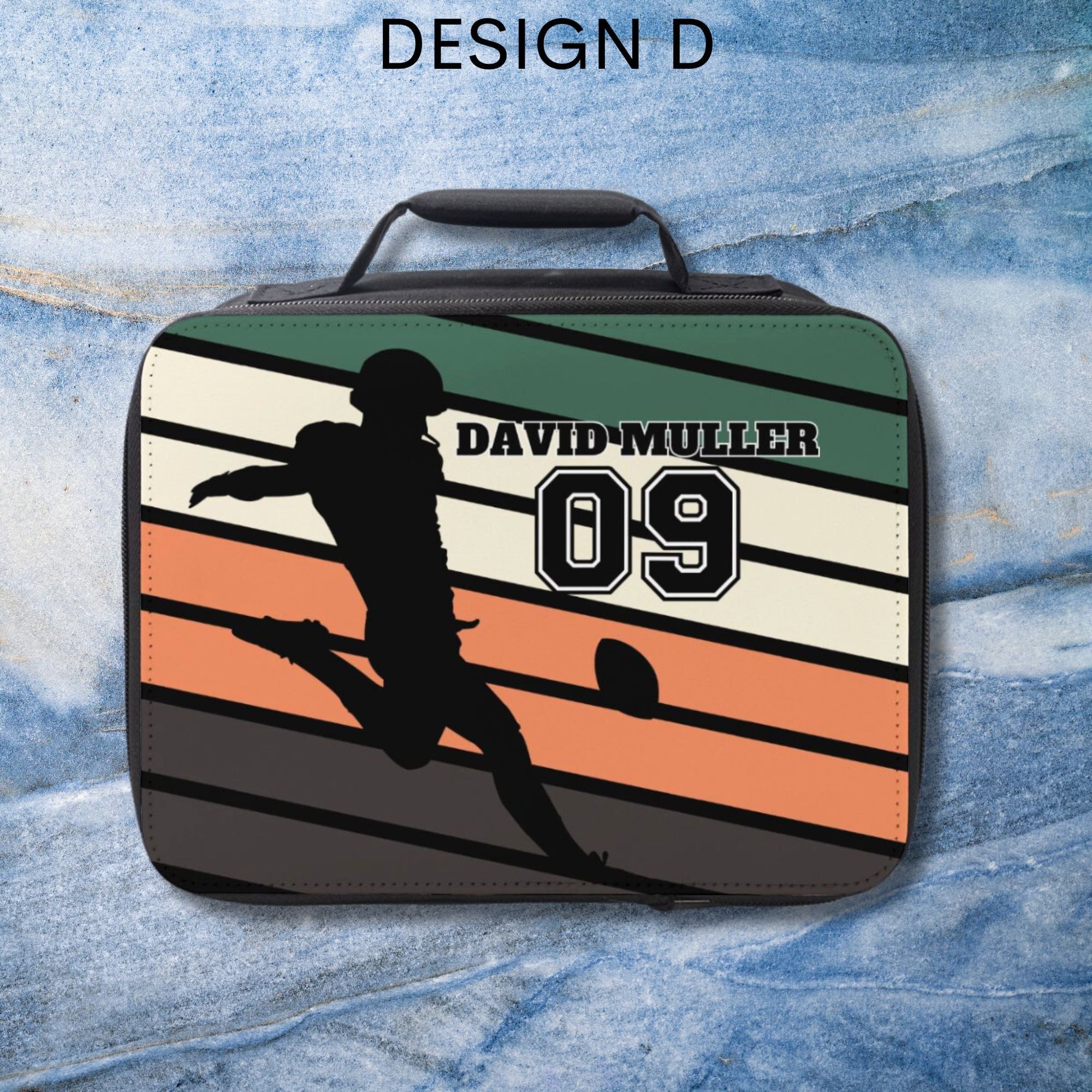 Football Lunch Box, Football Lunch Bag, Football Lunch Tote