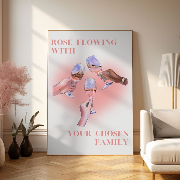 The 1 'Rosé Flowing With Your Chosen Family' Lyrics TS Folklore Eras Tour Digital Print | Bar Cart Art Swiftie Poster Wall Art