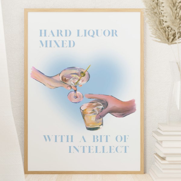 Kiwi Lyrics Harry Hard Liquor Mixed With A Bit of Intellect Digital Print | Bar Cart Art, Home Decor, Harry's House Merch, Wall Art