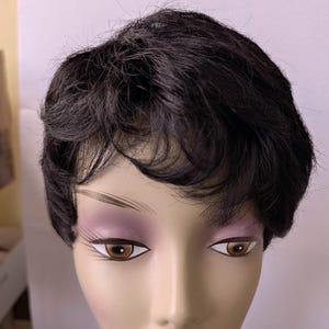 Jet Black Human Hair Short Bob Wig H20914