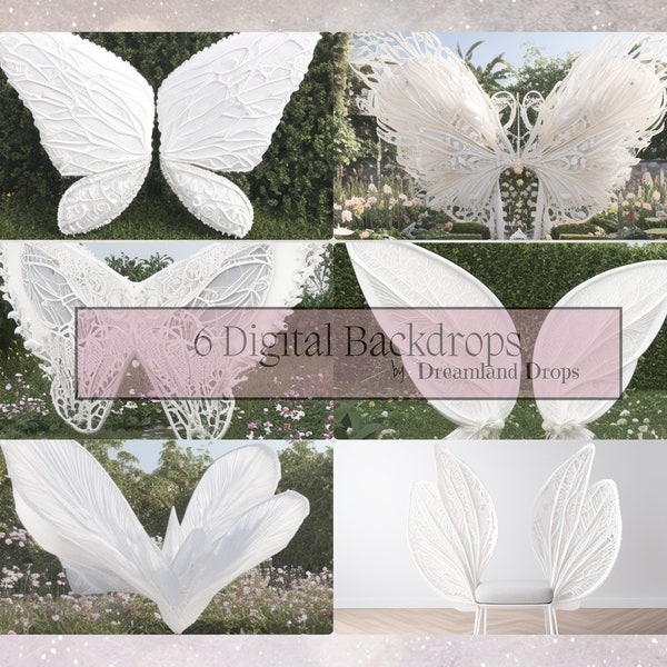 White Fairy Wing Digital Overlay Maternity Backdrop Overlay Studio Backdrop Photoshop Bundle Maternity Photoshoot for kids photography