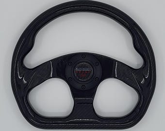 MOMO ブラックカーボンファイバーライクストリートスポーツ