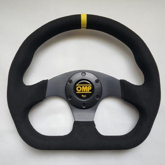 OMP ブラック スエードレザー Dシェイプ ストリートスポーツ