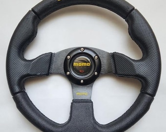 MOMO ブラックカーボンファイバーライクストリートスポーツ