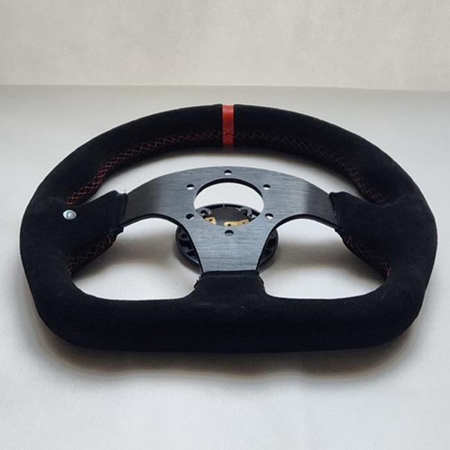 OMP ブラック スエードレザー Dシェイプ ストリートスポーツ OMP ブラック スエードレザー Dシェイプ ストリートスポーツ