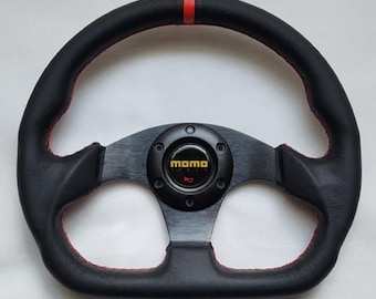 OMP ブラック スエードレザー Dシェイプ ストリートスポーツ