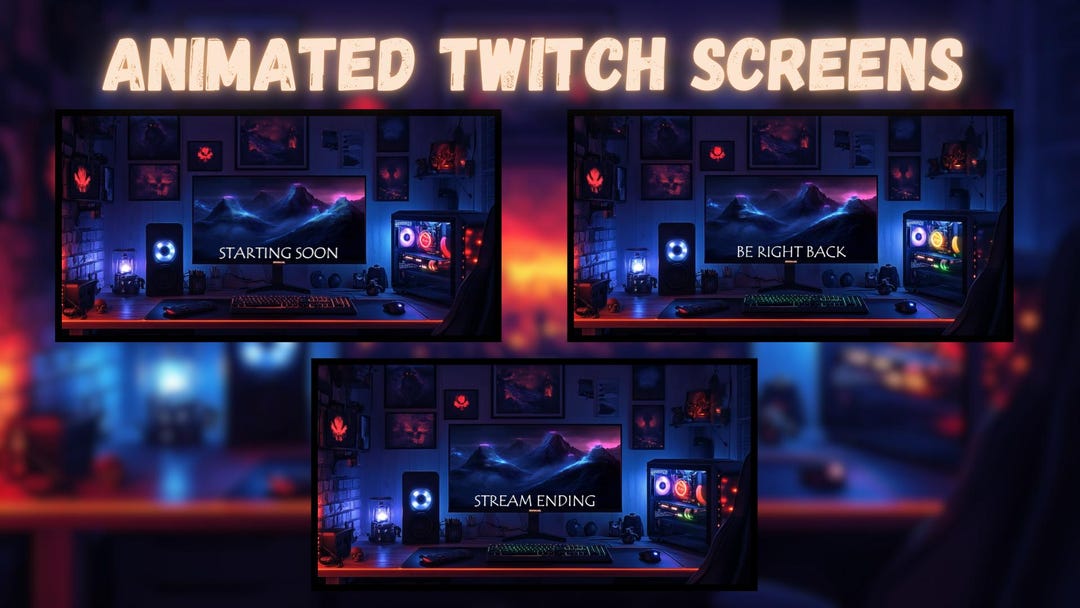 Brb Rust Streams Animated Twitch Stream Screens: Starting Soon, BRB, Ending - Etsy
