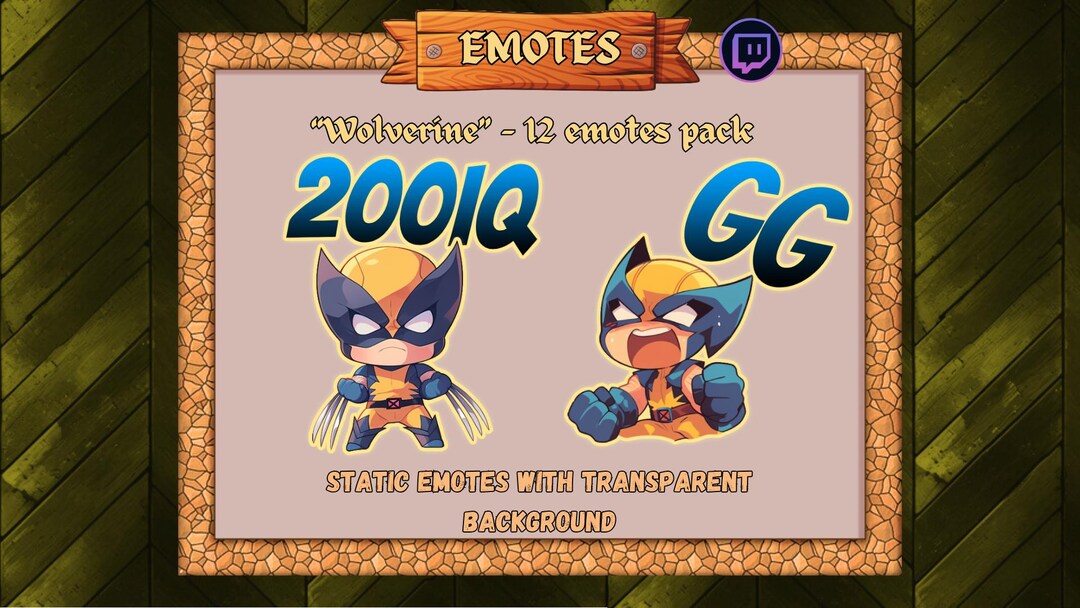 Wolverine Twitch Emotes: X-men Emotes for Discord - 12 Pack - Etsy
