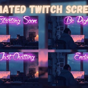 Starting Soon Screen| twitch overlay |  be right back | stream overlay |stream starting soon | twitch screen | twitch | twitch screens |
