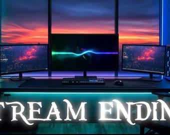 RGB-geanimeerde stream-overlaypakket: Twitch-/YouTube-schermen (digitale download)