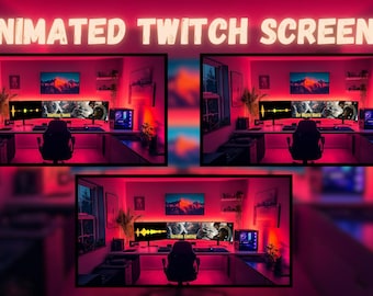 Animated Stream Screens: Starting Soon, BRB, Ending (MP4 Files)