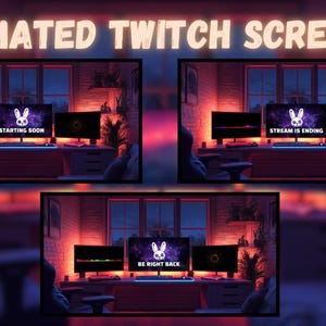 Animated Twitch Screens: Stream Starting Soon Pack