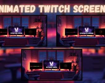 Animated Twitch Screens: Stream Starting Soon Pack