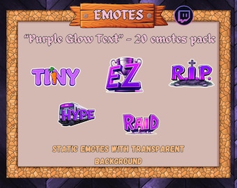 Text Twitch Emotes, Funny Stream Emotes (PNG)