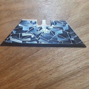 utility blades laser engraved on both sides 6 count.