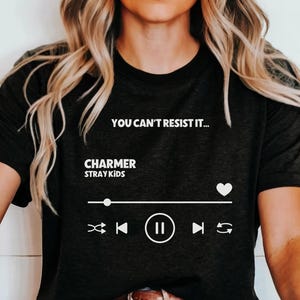 STRAY KIDS &#39;Charmer&#39; Unisex Tee, Stray Kids Stay, Fan Merchandise, Stray Kids Lyrics T-shirt, Kpop Streetwear, Fan Gift, SKZ Collectors