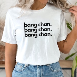 Stray Kids &#39;BANG CHAN&#39; Bias T-Shirt, Stray Kids Stay, K-pop Fan Merchandise, OT8, Bang Chan Graphic Tee, Birthday Gifts, Concert Outfits