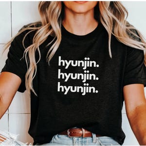 Stray Kids &#39;HYUNJIN&#39; Bias Unisex T-Shirt, STAY Fandom, SKZ, K-pop, Baby Stay, OT8, Cool Casual Tee, Kpop Fan Merchandise, Birthday Gift