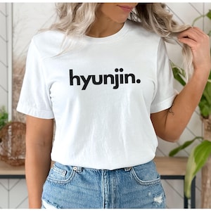 Stray Kids &#39;HYUNJIN&#39; Bias Minimalist T-Shirt, STAY Fandom, SKZ, K-pop, Baby Stay, OT8, Cool Casual Tee, Kpop Fan Merchandise, Birthday Gift