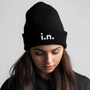 Stray Kids &#39;I.N.&#39; Embroidered Beanie, Stray Kids Stay, I.N. Cold Weather Hat, Kpop Stray Kids, Warm Winter Beanie, Back to School