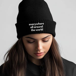 STRAY KIDS &#39;Everywhere All Around the World&#39; Embroidered Beanie, Stray Kids Fan Merch, Stray Kids Stay, Kpop Streetwear, Stray Kids Beanie