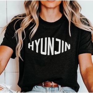 Stray Kids &#39;HYUNJIN&#39; T-Shirt, Stray Kids Fan Merch, Hyunjin Bias Graphic Tee, Perfect for Kpop Fans, Unique Stray Kids T-shirt Gifts