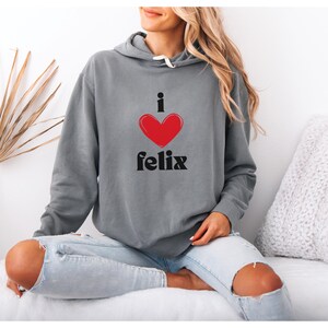 STRAY KIDS &#39;I Love Felix&#39; Comfort Colors Hoodie, Stray Kids Stay, Kpop Fan Merch, Back to School, Stray Kids Plus Size, Felix Bias Shirt
