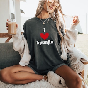 STRAY KIDS &#39;I Love Hyunjin&#39; Tshirt, Stray Kids Stay, Hyunjin Bias Tee, Kpop Stray Kids, Back to School, Plus Size, Stray Kids Fan Merch