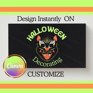 Halloween Dekorationen Co. Visitenkarte Vorlage, ein wichtiges Marketing-Tool, das eine tragbare und erschwingliche Möglichkeit, Verbindungen herzustellen.