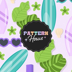 Summer Seamless Repeating Pattern, Pool Party Pattern, Pool Floats, Digital Instant Download, Seamless Pattern, Trendy Design Summer Pattern
