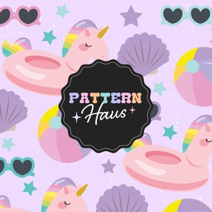 Summer Seamless Repeating Pattern, Trendy Design Summer Pattern, Pool Party Pattern, Seamless Pattern, Digital Instant Download, Pool Floats