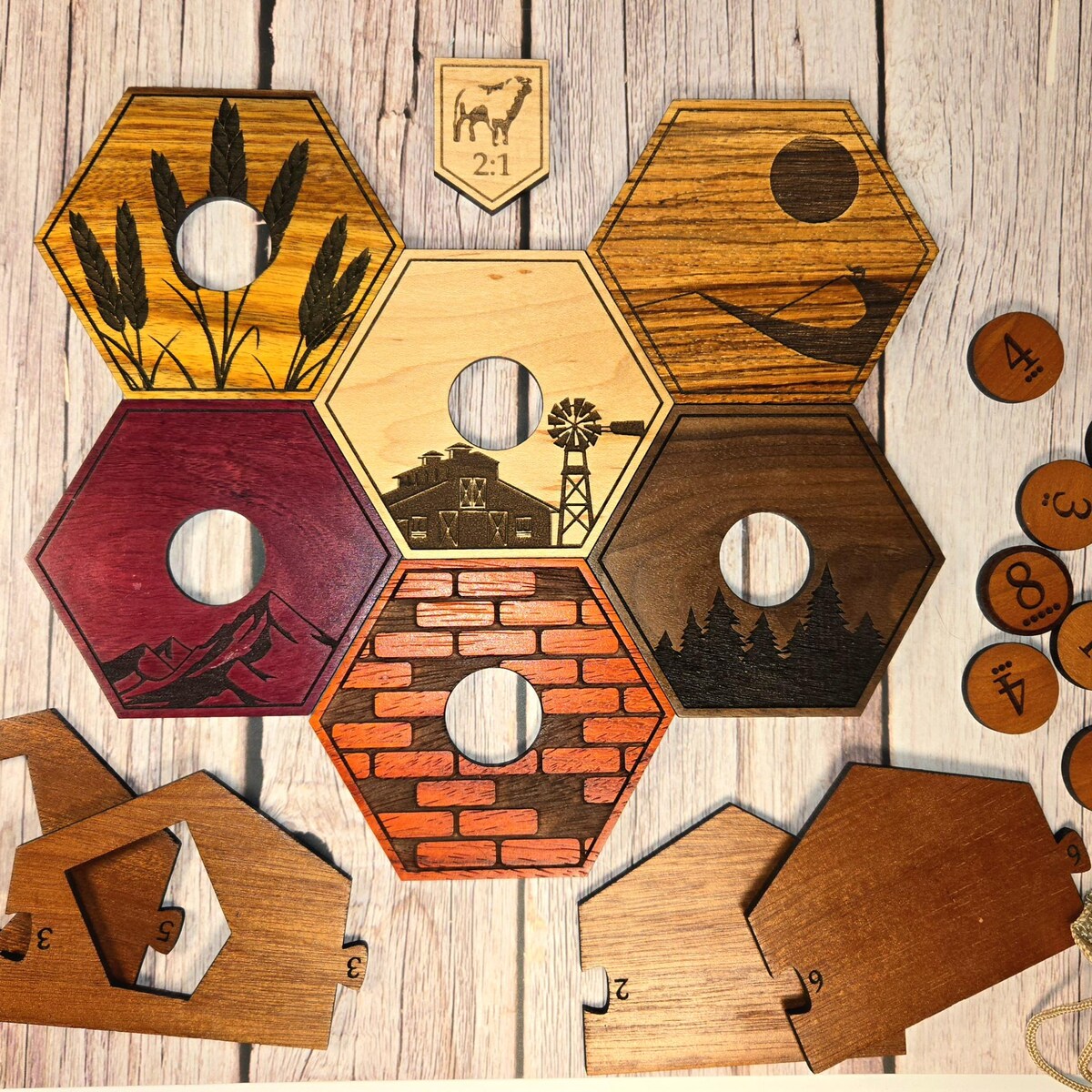 Custom Wood Catan Board - Base + Expansion