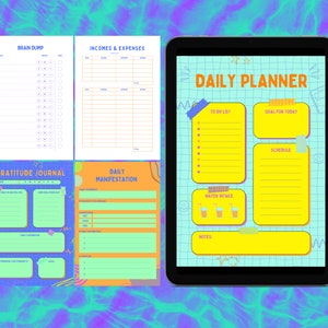 90s Retro ADHD Planner Digital Printable Organizer Daily - Etsy