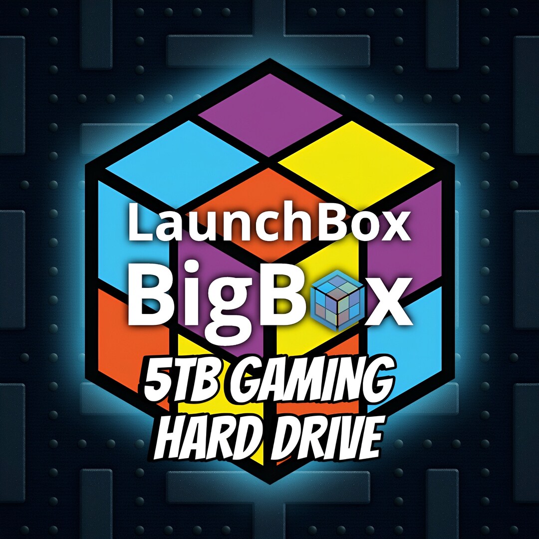 Launchbox, Bigbox, Batocera, 5TB Gaming Hard Drive, Windows PC, Rog