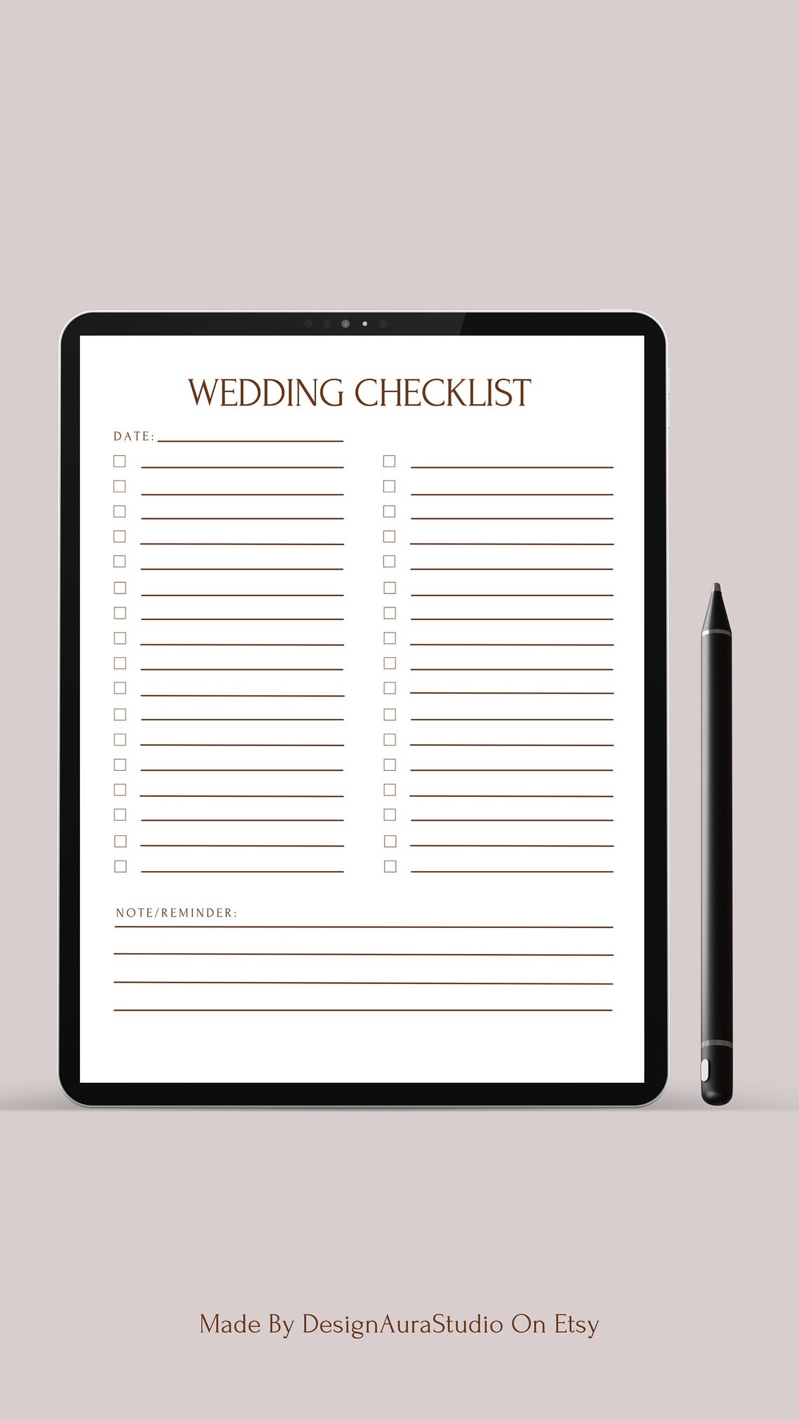 Wedding Checklist Printable Template, Digital Wedding Prep List, Minimalist Wedding Day to Do ...