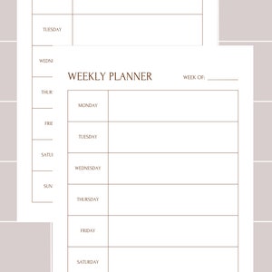 Weekly Planner Printable Landscape Weekly Schedule Digital - Etsy