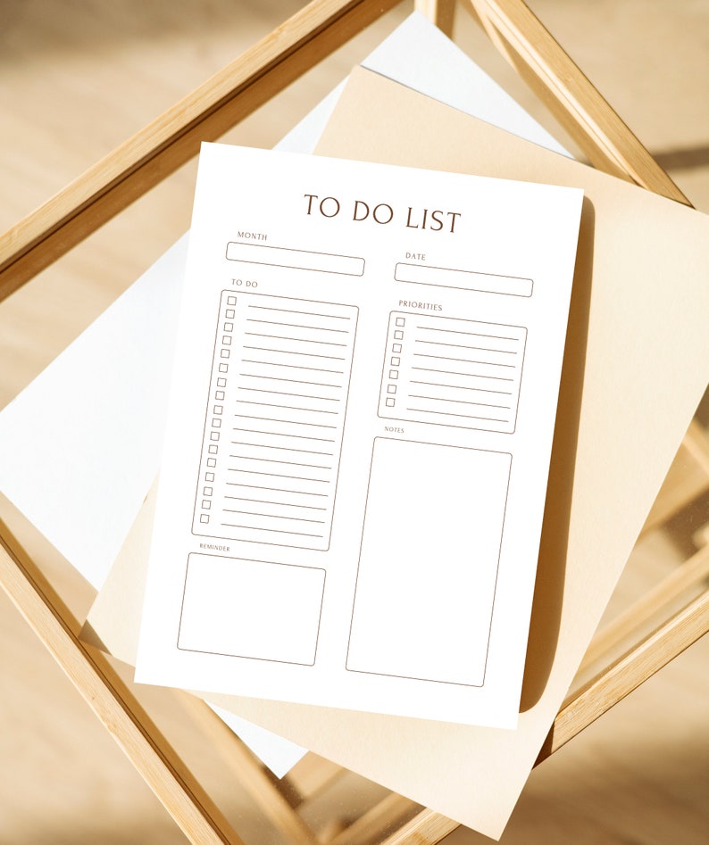 To Do List Planner Printable Landscape to Do List Template - Etsy